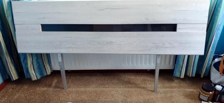 Hoofdbord bed 140 cm wit/antraciet, Kinderen en Baby's, Kinderkamer | Stapelbedden en Hoogslapers, Gebruikt, Overige typen, Ophalen