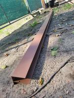 Fiberdeck WEO F-profiel teak aluminium 6,5x8,0x300cm RAL8024, Doe-het-zelf en Verbouw, Platen en Panelen, Ophalen, Zo goed als nieuw