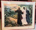 Oude schoolplaat nr. 53: Emmaus gangers, Antiek en Kunst, Ophalen