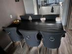 Merk loods5 eetkamer stoelen 6 stuks grijs, Huis en Inrichting, Tafels | Eettafels, Ophalen, Zo goed als nieuw, Rechthoekig, 50 tot 100 cm