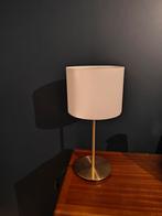 Tafellamp nachtkastlamp gouden poot witte kap 40cm hoog, Huis en Inrichting, Lampen | Tafellampen, Ophalen of Verzenden, Zo goed als nieuw