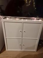 Kallax, witte kast, 2x2, met deurtjes. 77cm x 77 cm., Huis en Inrichting, Kasten | Overige, Ophalen, Gebruikt