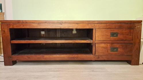 Teakhout TV kast, Huis en Inrichting, Kasten | Televisiemeubels, Gebruikt, Minder dan 100 cm, 100 tot 150 cm, 25 tot 50 cm, Teakhout