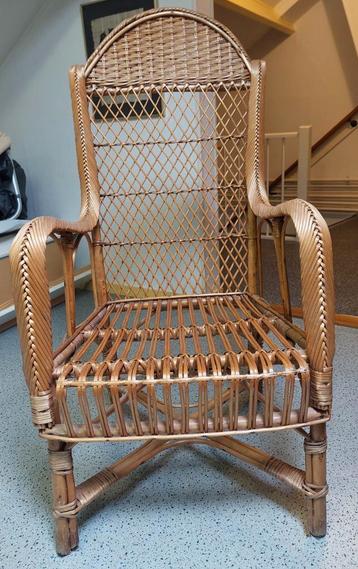 Boho Ibiza stijl,  Vintage '70, rieten rotan stoel zgan beschikbaar voor biedingen