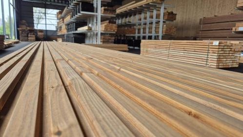 Vuren bruin geimpregneerd Rhombus profiel planken, Tuin en Terras, Palen, Balken en Planken, Nieuw, Planken, 250 cm of meer, Ophalen