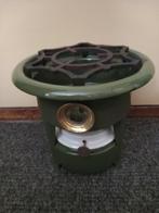 Donkergroen emaille 1pits petroleumstel Beccon Doetinchem, Ophalen of Verzenden