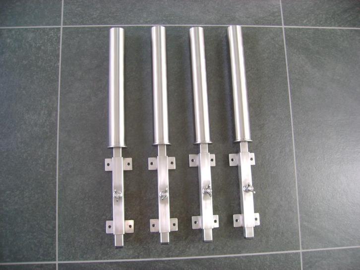 Nieuw, degelijke meerval steunen rvs tbv rubberboot., Watersport en Boten, Hengelsport | Roofvissen, Nieuw, Overige typen, Ophalen of Verzenden