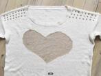 Trui met hart, Kleding | Dames, T-shirts, Beige, Maat 46/48 (XL) of groter, Ophalen of Verzenden, Zo goed als nieuw