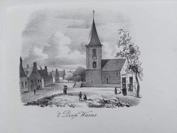 11 / 't Dorp Warns te Friesland  Lithografie uit 1841, Antiek en Kunst, Kunst | Litho's en Zeefdrukken, Ophalen of Verzenden