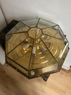 Achthoekige Hollywood Regency style plafonniere van Deknudt, Verzenden, Zo goed als nieuw, Glas