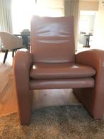 Leren design fauteuil, Huis en Inrichting, Fauteuils, Ophalen, Gebruikt, 50 tot 75 cm, Leer
