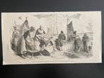 schokland emmeloord oude gravure 1846 zeldzaam museum, Ophalen of Verzenden