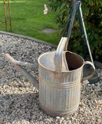 Brocante oud zinken gieter ribbel motief 13 Liter, Ophalen of Verzenden