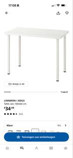 IKEA Linnmon Bureau - Wit Blad, Lichtgrijze Poten, Ophalen, Gebruikt, Bureau
