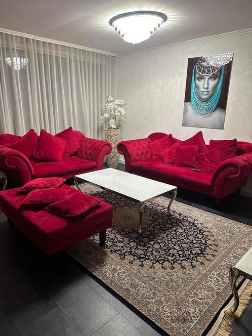 koop: Luxe Amerikaanse bankstelset, Huis en Inrichting, Banken | Sofa's en Chaises Longues, 200 tot 250 cm, 125 tot 150 cm, Stof