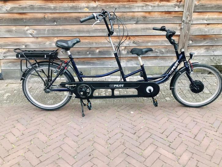 Huka Copilot ouder/kind tandem elektrisch., Fietsen en Brommers, Fietsen | Tandems, Gebruikt, Minder dan 10 versnellingen, Minder dan 49 cm