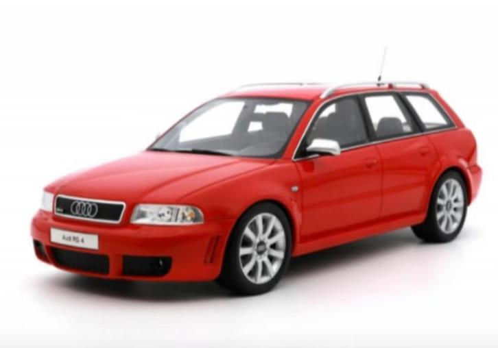 AUDI RS 4 B5 ROOD OTTO MOBILE SCHAAL 1/18 ref. OT1026, Hobby en Vrije tijd, Modelauto's | 1:18, Nieuw, Auto, OttOMobile, Verzenden