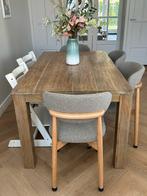 Houten Eettafel - Stevig en Stijlvol, Huis en Inrichting, Ophalen, Gebruikt, Eikenhout, 50 tot 100 cm