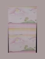 4711 Tropisch pastel strandbehang me t palmbomen 80s swiet, Ophalen of Verzenden, Minder dan 10 m², Roze