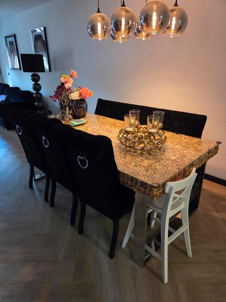 Rofra home Eettafel met bank en stoelen en salontafel, Huis en Inrichting, Complete eetkamers, Gebruikt, 4 tot 6 stoelen, Ophalen of Verzenden