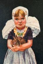 Klederdracht Zeeuws meisje met konijntjes Jan Wijga, Ophalen of Verzenden, Gelopen, Klederdracht