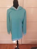 Nieuwe lange top, sweater met cappuchon Maat 42, Blauw, Maat 42/44 (L), Nieuw, Ophalen of Verzenden