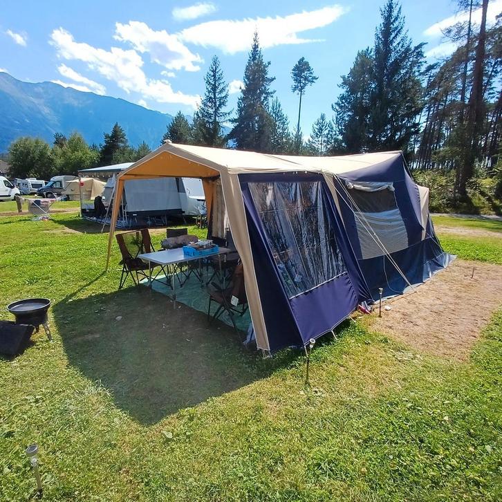 Trigano Odesse vouwwagen 5 persoons, Caravans en Kamperen, Vouwwagens, Trigano, tot en met 5, Beige, Aanwezig, Ophalen