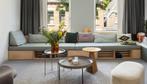 Maatwerk houten bank scandinavisch inclusief grote kussens, Ophalen, Minder dan 75 cm, 300 cm of meer, Scandinavisch