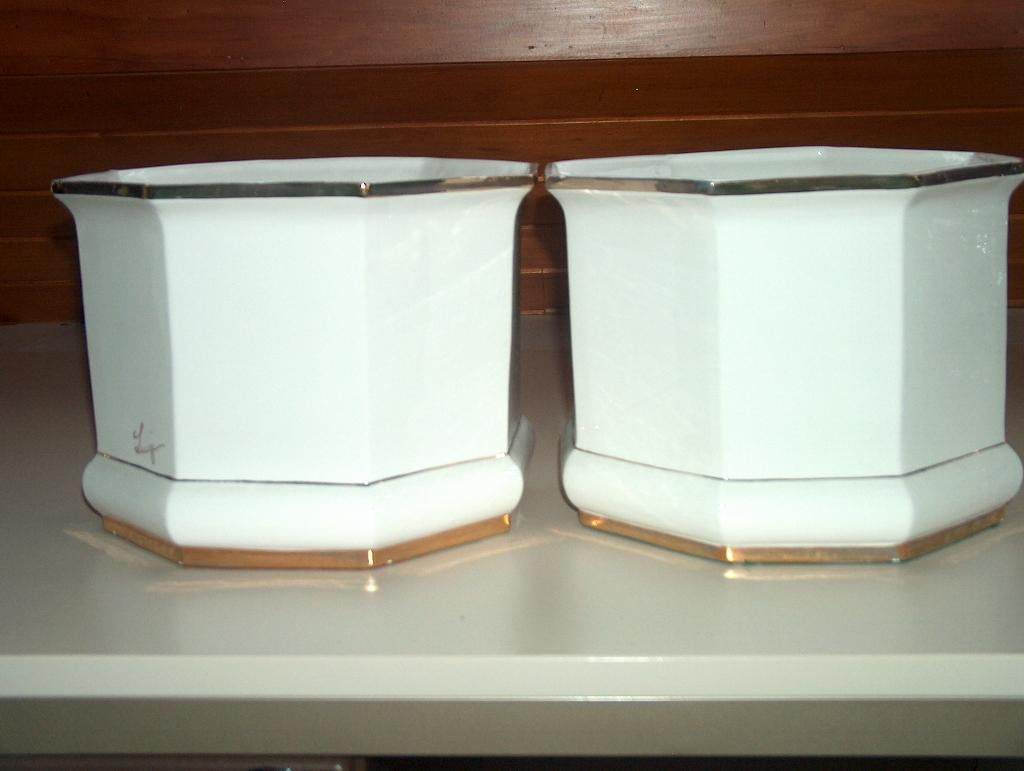 bloempotten 2 st., Minder dan 40 cm, Overige vormen, Aardewerk, Ophalen