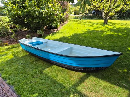 Polyester bootje, Watersport en Boten, Vis- en Consoleboten, Gebruikt, Tot 10 pk, 3 tot 6 meter, Elektrisch, Buitenboordmotor