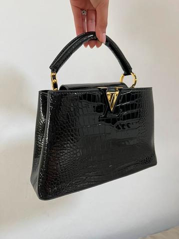 Louis Vuitton Capucines Bag Crocodile Black