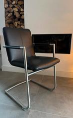 4/6/8/10 zwart leder Henders & Hazel design eetkamerstoelen, Ophalen, Zwart, Henders en Hazel, Zo goed als nieuw
