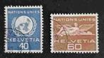 ZWITSERLAND - United Nations nrs. 366 + 367, Verzenden, Gestempeld