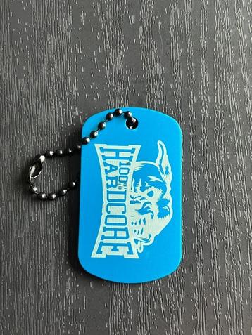 sleutelhanger 100% hardcore pitbull gabber muziek Blauw aqua beschikbaar voor biedingen