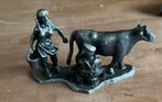 Vintage Tinnen Boerderij Scène Figuur h6 b8, Antiek en Kunst, Kunst | Beelden en Houtsnijwerken, Ophalen of Verzenden