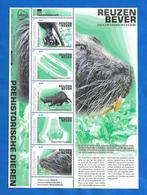 Prehistorische dieren, reuzenbever (postzegelvel), Verzenden, Na 1940, Postfris