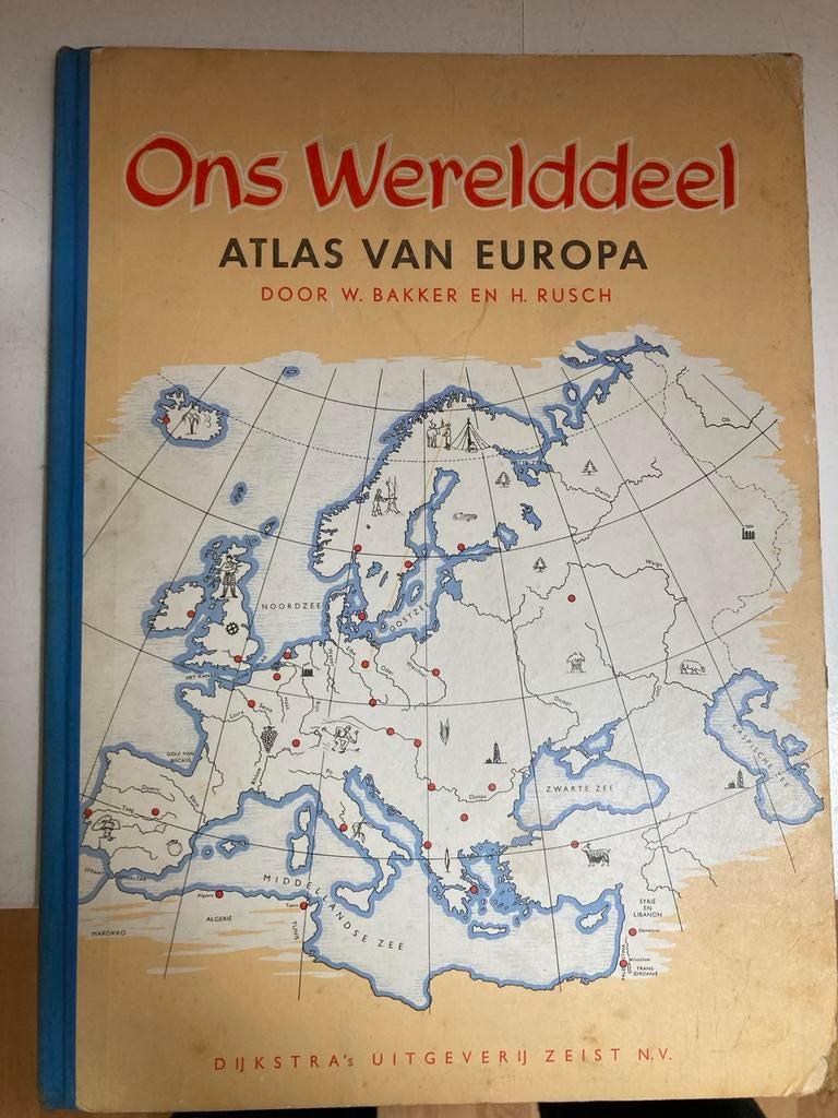 Oude Atlas van Europa - W. Bakker en H. Rusch, Boeken, Gelezen, Overige atlassen, 1800 tot 2000, Europa Overig