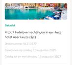4 tot 7 nachten in een hotel in binnen en buitenland, Tickets en Kaartjes, Kortingen en Cadeaubonnen, Twee personen, Kortingsbon