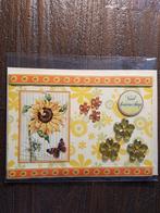 Kaartje beterschap zonnebloemen, Hobby en Vrije tijd, Kaarten | Zelfgemaakt, Ophalen of Verzenden, Nieuw, Overige thema's