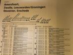 NS vertrekstaat. Dienstregeling., Ophalen of Verzenden, Zo goed als nieuw, Trein, Kaart of Prent
