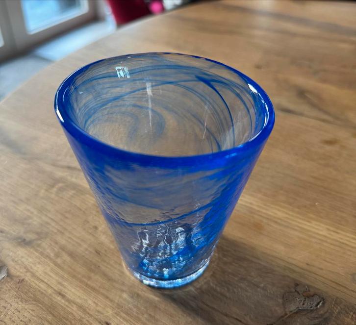 Kosta Boda Mine Glas - Vaas - Ulrica Hydman Vallien, Huis en Inrichting, Woonaccessoires | Vazen, Gebruikt, Blauw, Minder dan 50 cm