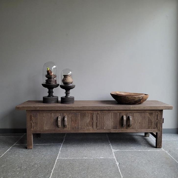 Driftwood tv meubel Jober Wonen landelijk sober stoer hout, Antiek en Kunst, Antiek | Meubels | Tafels, Ophalen of Verzenden