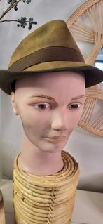 Vintage leren hoed, Ophalen of Verzenden, Gedragen