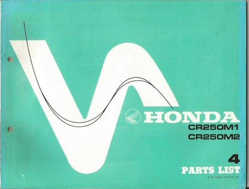 Honda CR250 M1 - CR250 M2 Elsinore Parts List (6142z), Motoren, Handleidingen en Instructieboekjes, Honda, Ophalen of Verzenden
