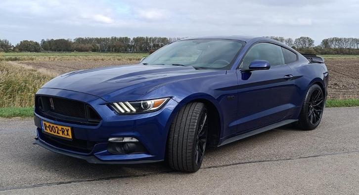 Mustang GT V8 5.0 , 440 PK, 2016, Auto's, Ford, Particulier, Mustang, Benzine, Coupé, Automaat, Geïmporteerd, Blauw, Zwart, Leder