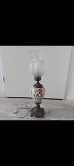Grote antieke  lamp met bloemen, Antiek en Kunst, Antiek | Lampen, Ophalen