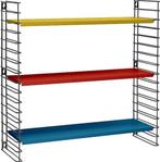 Nostalgisch wand/boekenrek Tomado rood geel en blauw *NIEUW*, Ophalen, Nieuw, 50 tot 100 cm, Minder dan 25 cm