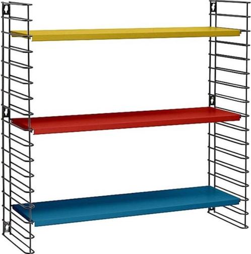 Nostalgisch wand/boekenrek Tomado rood geel en blauw *NIEUW*, Huis en Inrichting, Kasten | Ladekasten, Nieuw, Minder dan 100 cm