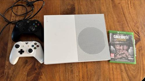 Xbox One S 500gb + 2 controllers, Spelcomputers en Games, Spelcomputers | Xbox One, Zo goed als nieuw, Xbox One, 500 GB, Met 2 controllers