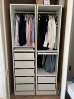 2 Ikea pax kledingkasten wit met 7 lades en broekrek, Ophalen, Gebruikt, 200 cm of meer, 50 tot 100 cm